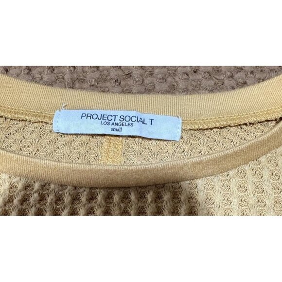 PROJECT SOCIAL T GET IT RIGHT TEXTURED RIB TOP Mustard Size S - Picture 2 of 6